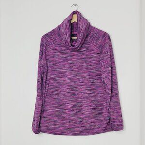 Marc New York Women's Purple Long Sleeve Cowl Neck Pullover Sweatshirt Medium